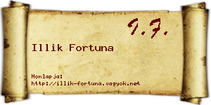 Illik Fortuna névjegykártya